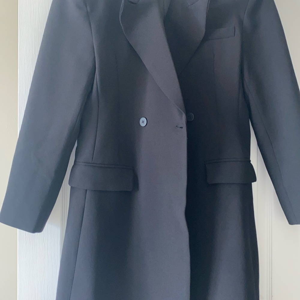 Exaggerated Shoulder Maxi Blazer Coat Balenciaga Vibes - Picture 6 of 8
